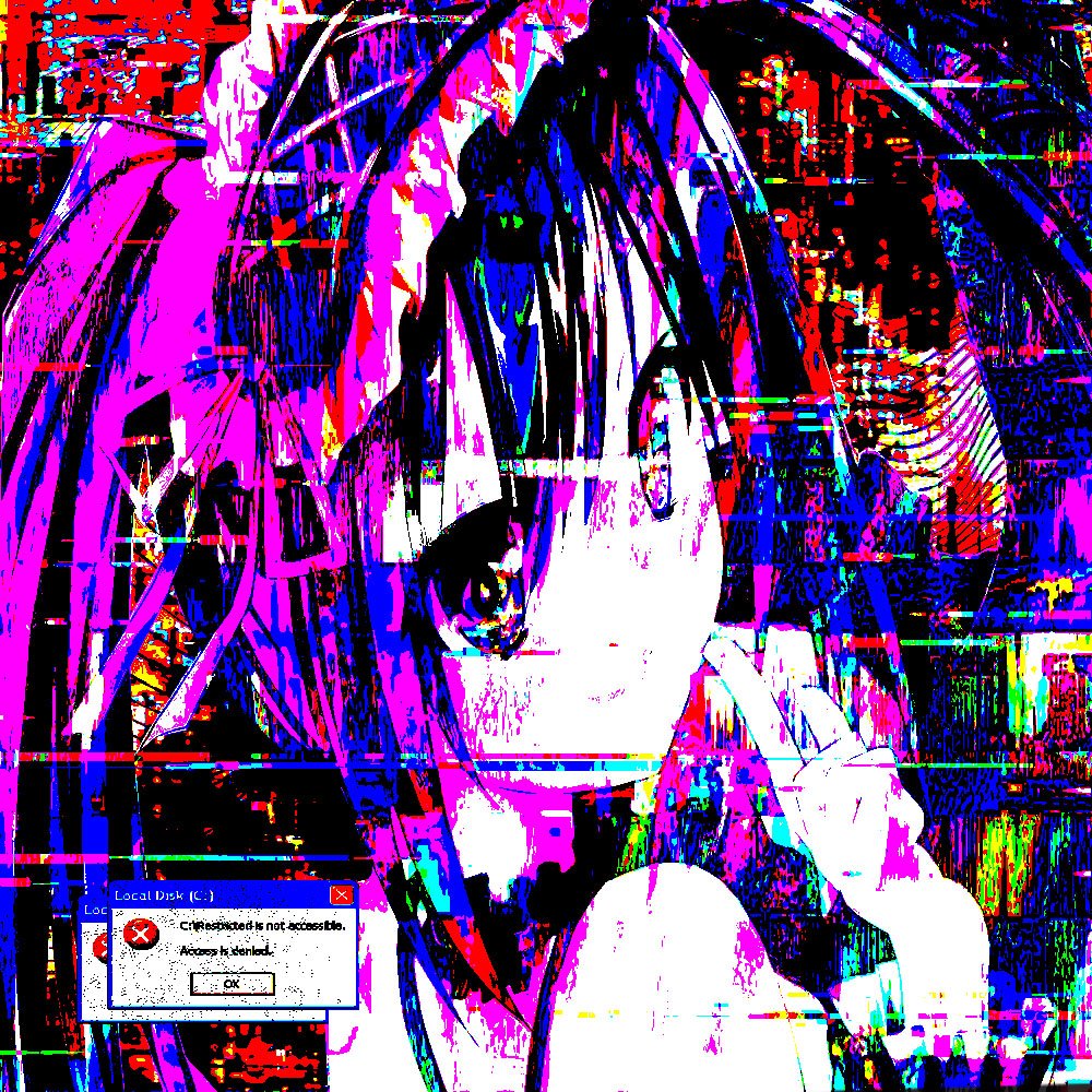 sa1ld67's tweet photo. Hey, I'm posting the rest of my work; I'm continuing to work on #glitchcore and #breakcore in Photoshop.
#art #digitalart https://t.co/6JvbnZcg1q