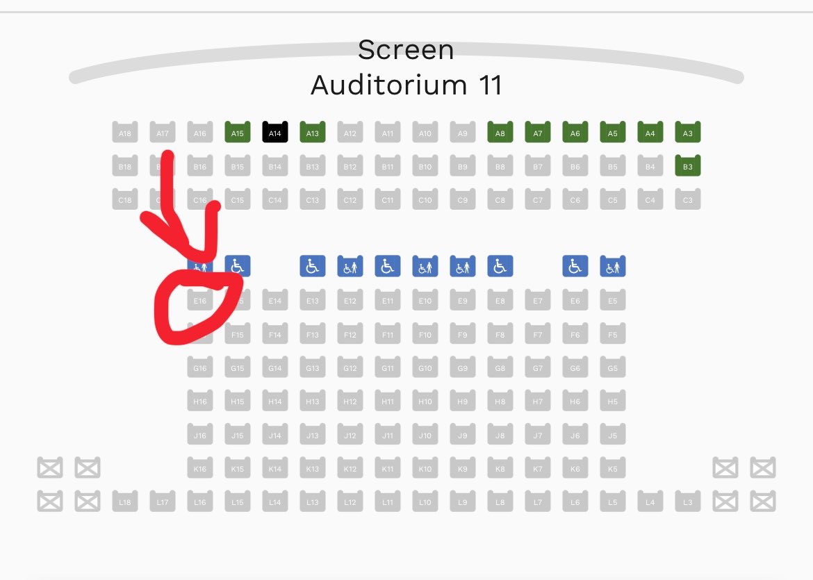 BootstrapPuller's tweet photo. bought a seat at the sold at showing of the amazing digital circus finale despite never watching it because i hope they destroy that place like three 6 was playing tear da club up. this is my seat https://t.co/LKymwCuQvH