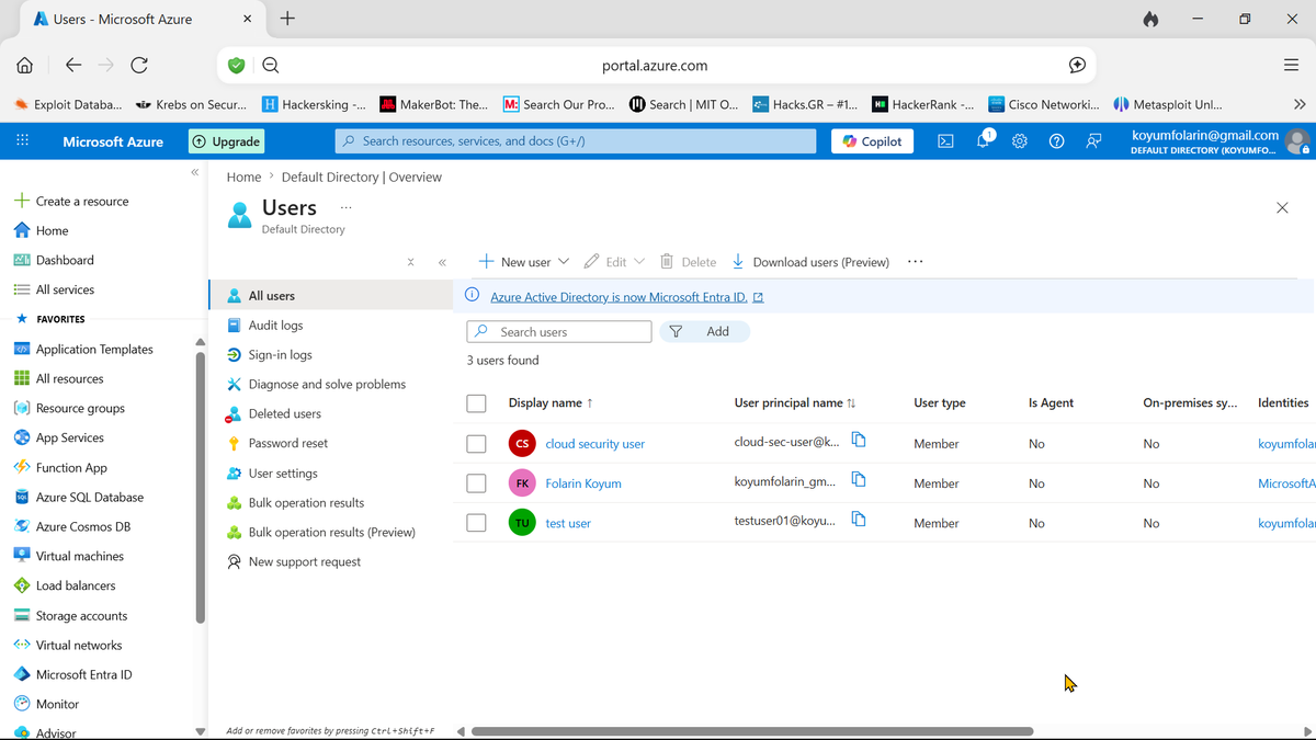 Trojan_horse001's tweet image. Just implemented RBAC in Azure! 🔐 Created users Reader &amp;amp; Contributor roles to test access control on a VM. Reader got blocked instantly, Contributor had full control.l but can't decude who accessed what.Least privilege principle in action! ✅
#CloudSecurity #MicrosoftAzure #Cyb