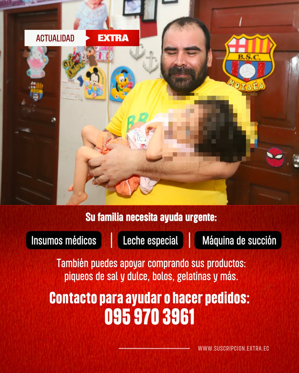DiarioExtraEc's tweet image. #Ecuador | En Guayaquil, niña de 7 años enfrenta delicado estado de salud y su familia pide ayuda 🤍

Conoce más 👇
ow.ly/CvTq50YRj9c
