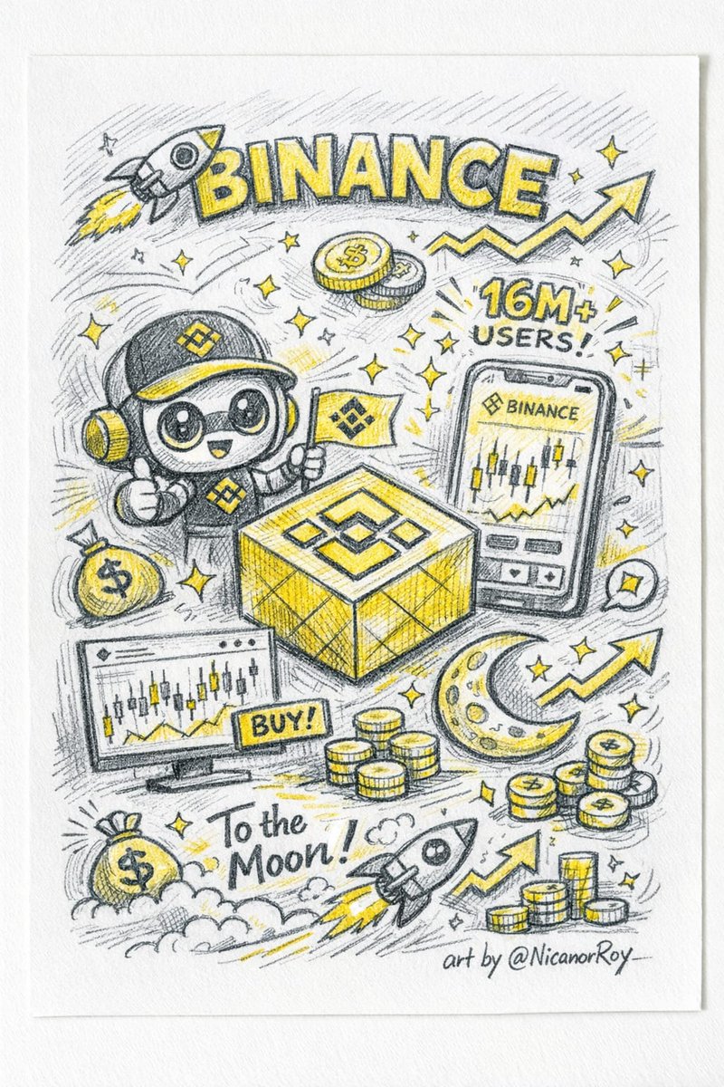 NicanorRoy's tweet image. 16 million dreams sketched in graphite and gold. ✏️💛   

@binance is an ecosystem drawn by believers.  

#Binance #ToTheMoon #ArtByNicanorRoy
