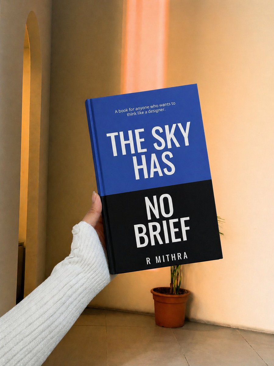 thereviewu5224's tweet image. ✨ Book Review: The Sky Has No Brief by R. Mithra

Before there were rules…
there was instinct.

The Sky Has No Brief is not a typical design book—it’s a quiet reminder of something we often lose along the way: the freedom to think without constraints.

#CreativeThinking #book
