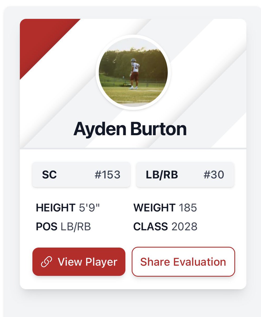 AydenBurton21's tweet photo. Truly blessed after only one year of playing linebacker already ranked 30 in the state. only up from here📈📈
@PrepRedzoneSC @Ingold94 @Keithkmh_ @iguerin @FIHSfootball44 @BandersonBilly @mccray_randall @NickVagnoneLR @CoachMurd40 @CoachJackson16 @toby_lux https://t.co/zEPHTFsgr1