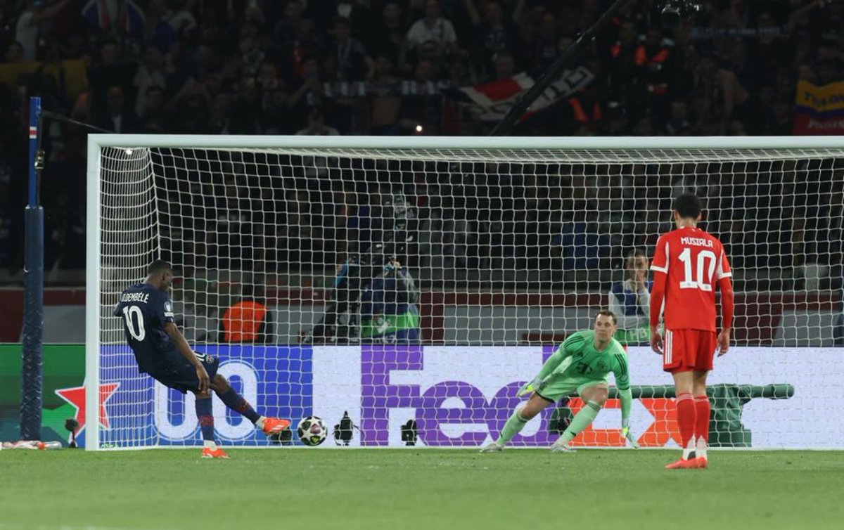 UEFA's justification for Alphonso Davies' handball offense that led to this  late PSG penalty: "Bayern M&uuml;nchen player, No. 19, touched the ball with his  left arm, which was in an unnatural position