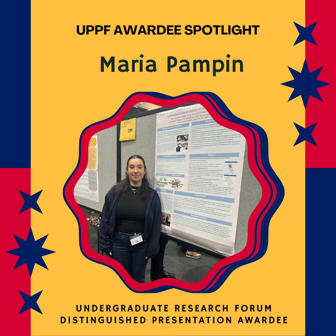 UICIPCE's tweet photo. Congratulations to 2025-26 UPPF Fellow Maria Pampin for being awarded the 2026 Undergraduate Research Forum Distinguished Presentation Award!

Check out all the awardees here: https://t.co/QEAT9Er9X9 https://t.co/qtROaR0f2l