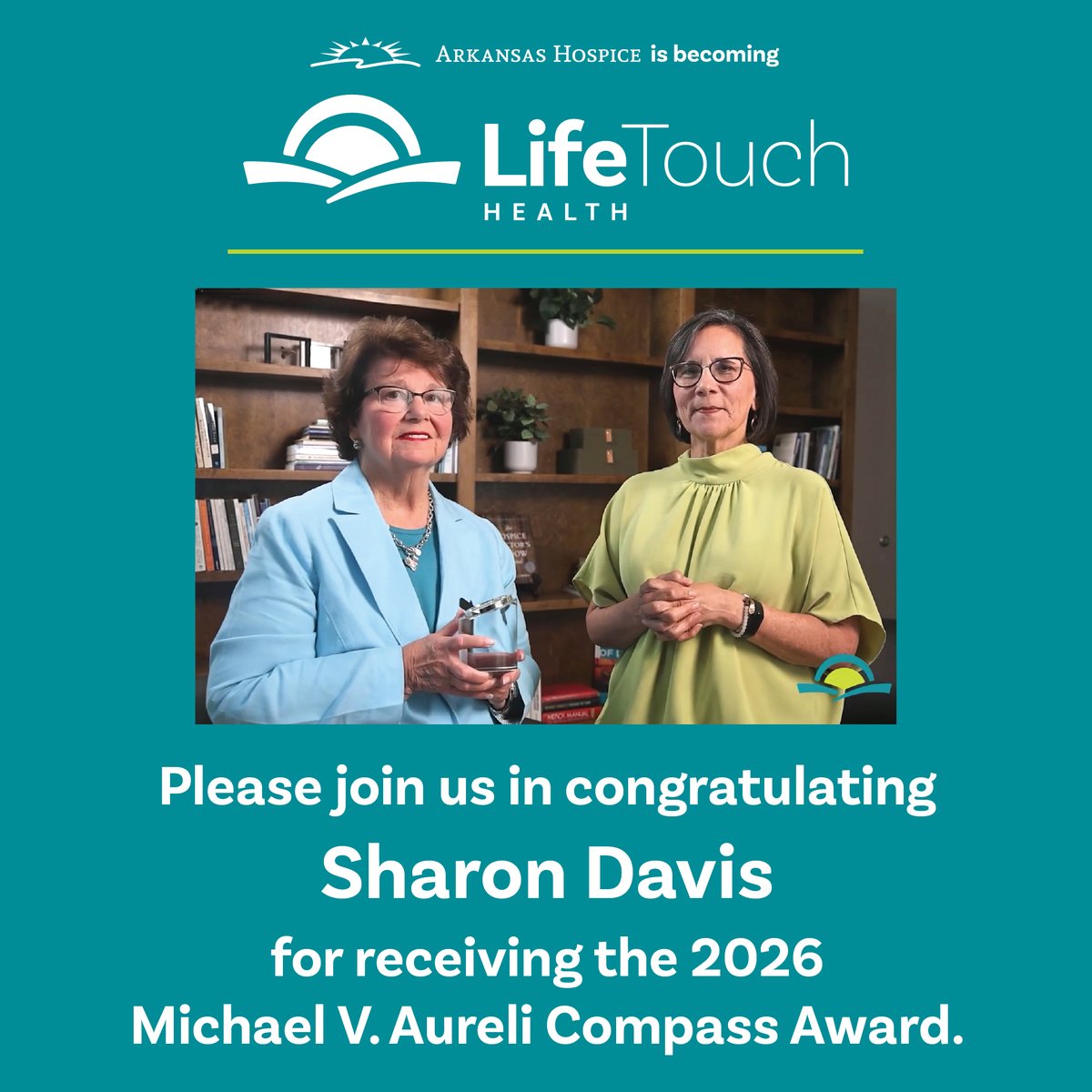 LifeTouchHealth's tweet photo. If you weren't able to join us for Party at the Plaza, please watch a video highlighting this year's Michael V. Aureli Compass Award recipient Sharon Davis, a longtime supporter and #LifeTouchHealth board member. To watch now, please visit https://t.co/bgAM98h3zA. https://t.co/9HpICMdV09