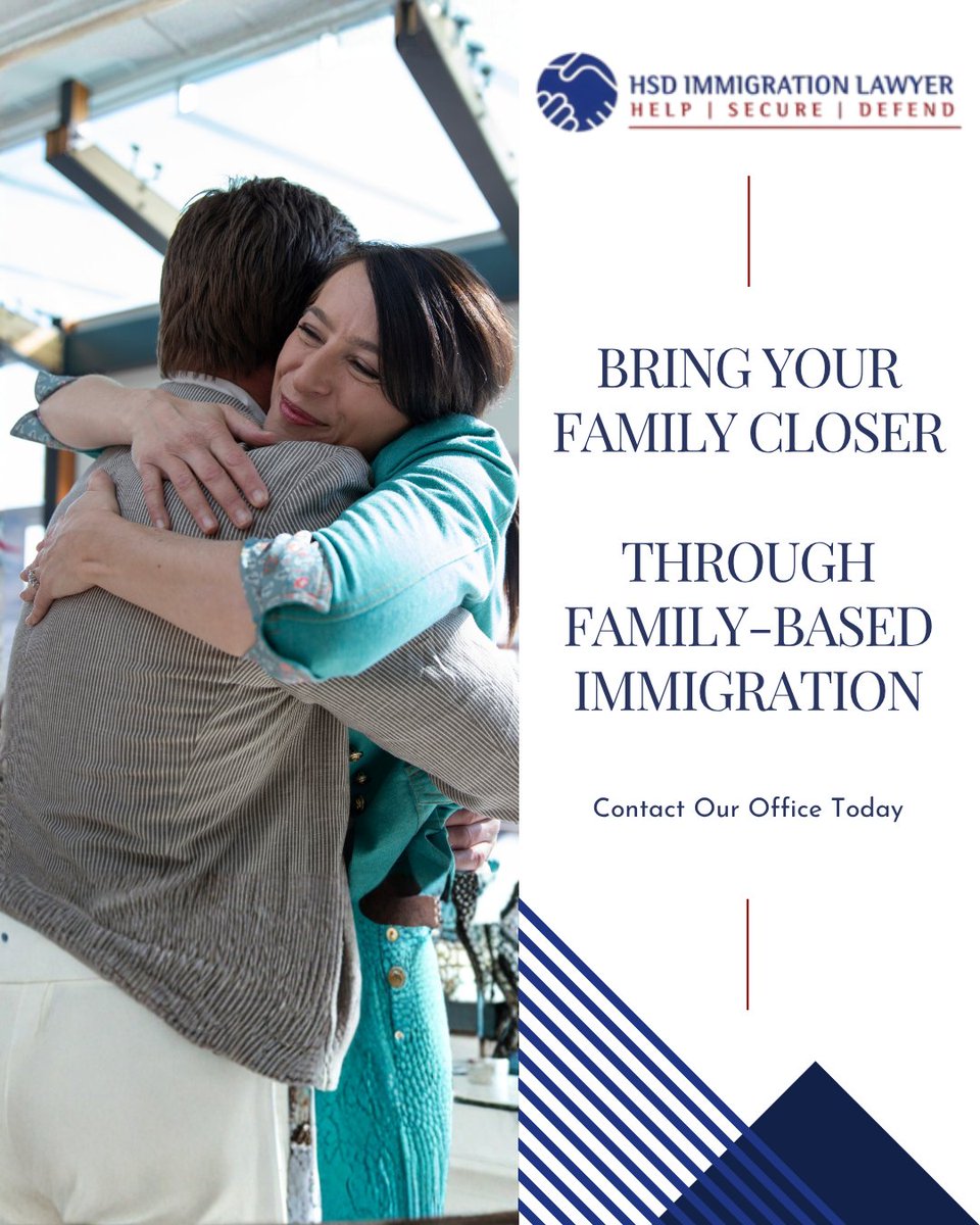 HSD_Immigration's tweet image. Reunite with your loved ones through family-sponsored immigration. Whether it’s a spouse, child, or parent, our firm is here to help bring your family together. Reach out to us today. 
#FamilyImmigration #ImmigrationHelp

bit.ly/41XqgAH