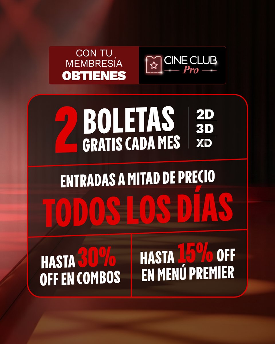 CinemarkCol's tweet photo. Una promoción que no pasa de moda.😌👠

Disfruta de grandes descuentos y beneficios con tu membresía #CineClubPro.
Obténla aquí: https://t.co/rkq11ItEO1 https://t.co/42CrhgirVn