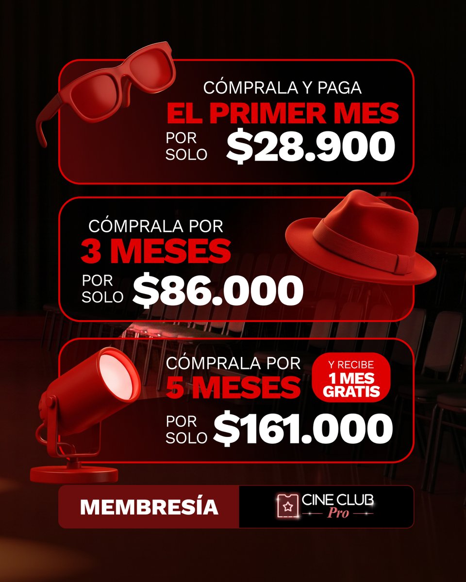 CinemarkCol's tweet photo. Una promoción que no pasa de moda.😌👠

Disfruta de grandes descuentos y beneficios con tu membresía #CineClubPro.
Obténla aquí: https://t.co/rkq11ItEO1 https://t.co/42CrhgirVn