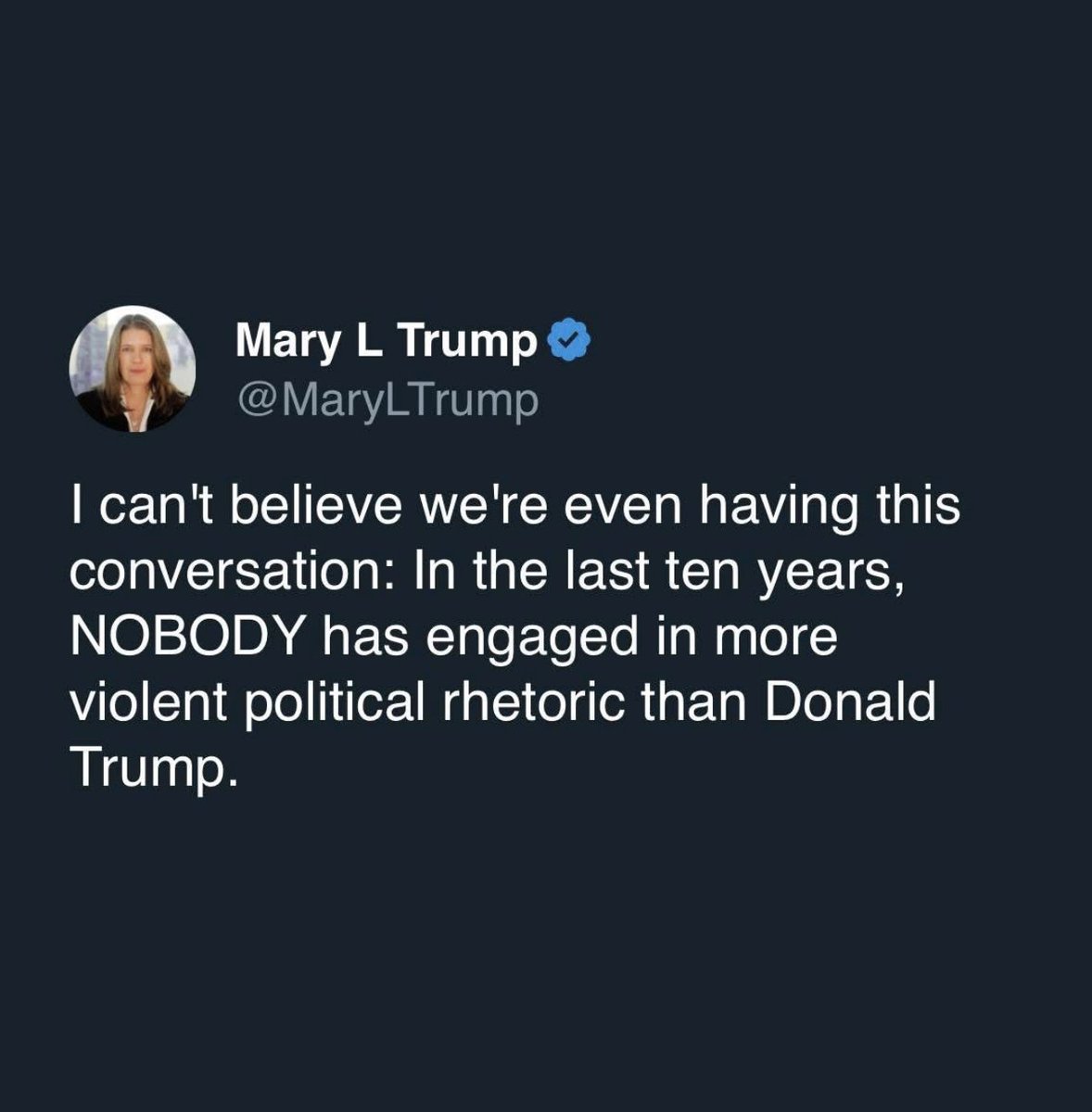 Take it from his own family - nobody has engaged in more violent political rhetoric than Donald Trump.

#ResistTrump
