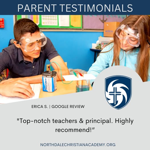 NorthdaleSchool's tweet image. We love seeing your feedback. Thank you so much!

⭐️ ⭐️ ⭐️ ⭐️ ⭐️
"Top-notch teachers &amp;amp; principal. Highly recommend!” - Erica S. Google Review

We would love to have your feedback!
g.page/northdale-chri…
#TestimonialTuesday #NorthdaleChristianAcademy #PrivateSchool