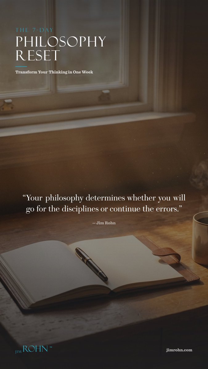 OfficialJimRohn's tweet image. Gratitude starts with philosophy. Jim Rohn's 7-Day Philosophy Reset:
jimrohn.com/dashboard/jour…

#JimRohn #PersonalDevelopment #Gratitude #Growth