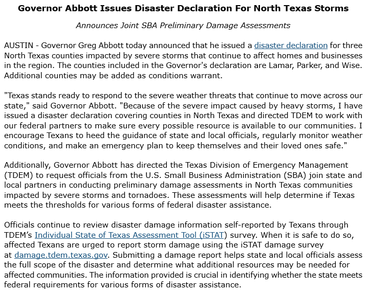 Governor Abbott Press Office tweet media