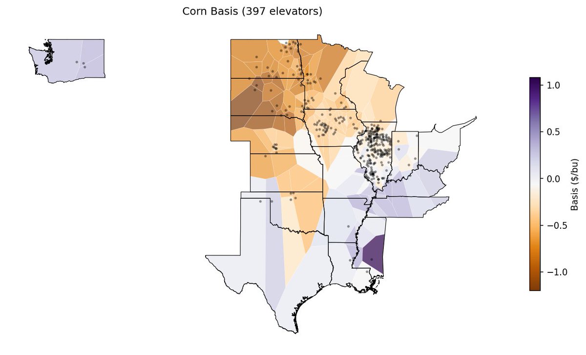 fastagsdata's tweet image. Daily Basis EOD Update
Apr 28, 2026

Delivery: Apr 2026
Changes vs Apr 27
Corn: 397 elevators | 35 higher, 15 lower
Soybeans: 391 elevators | 37 higher, 34 lower

#Basis #Ags #Grains #fastagsdata #OATT