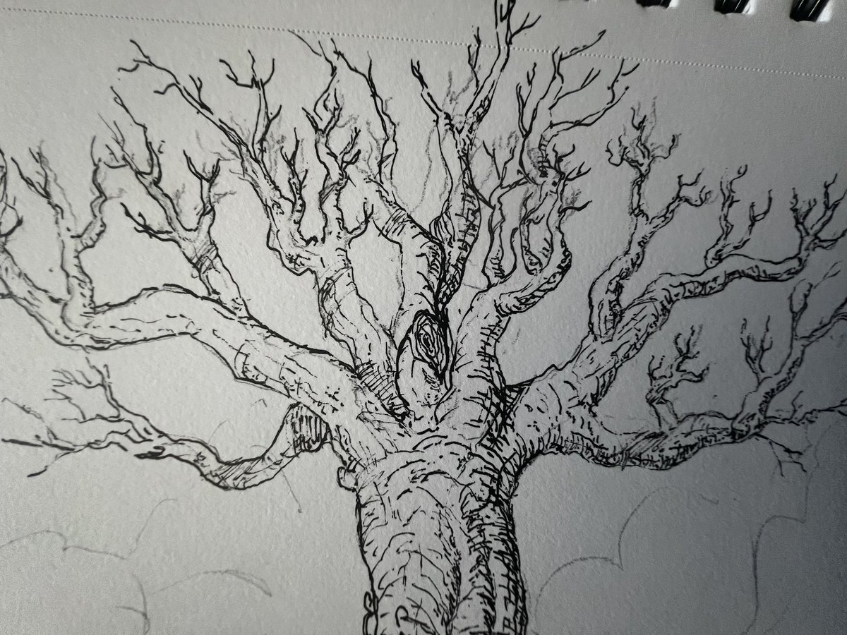 gudupost's tweet image. Hi everyone, looking to get into watercolor again, should I do it with this drawing?

#art #drawing #ink