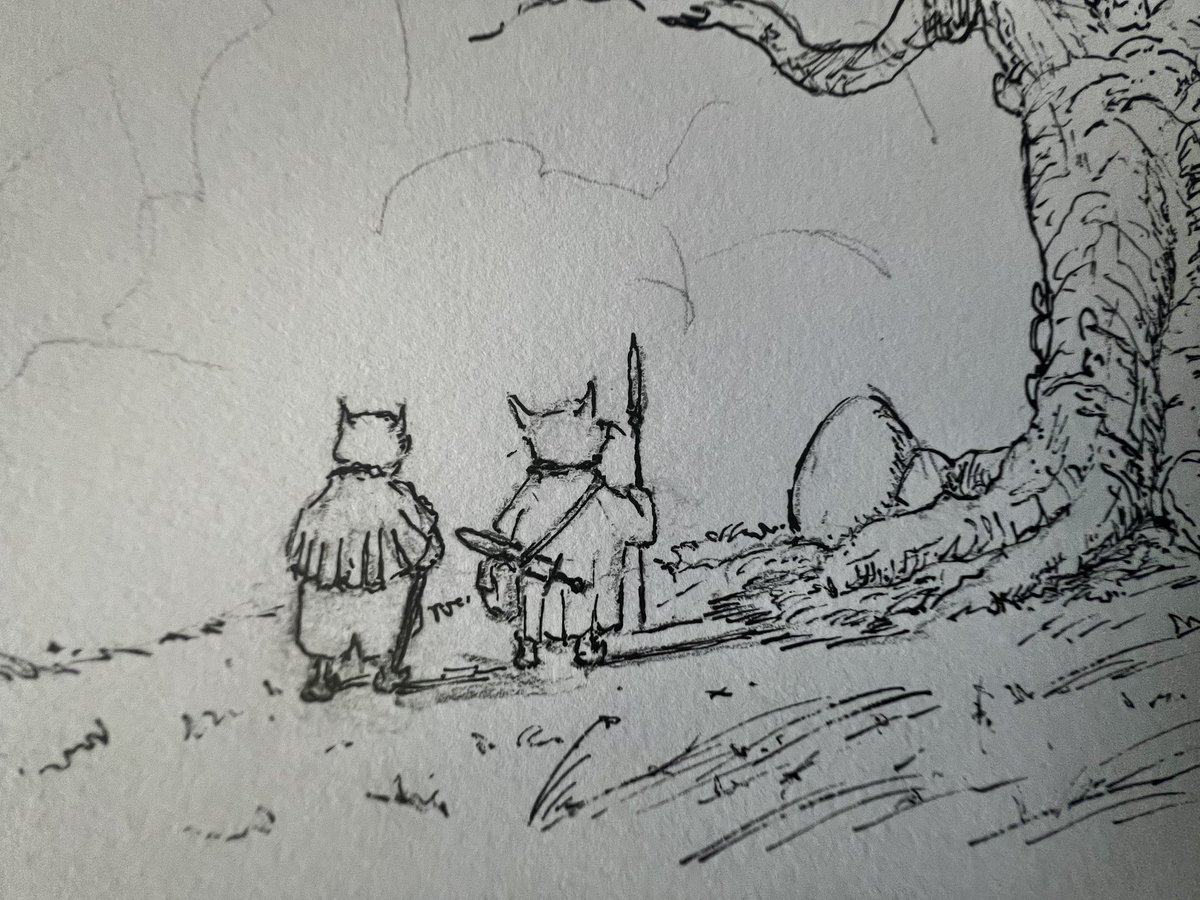 gudupost's tweet image. Hi everyone, looking to get into watercolor again, should I do it with this drawing?

#art #drawing #ink