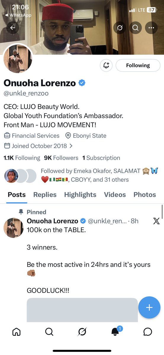 okorojames43's tweet photo. @GrateSm11 @unkle_renzoo Done boss 
9028791697
Opay https://t.co/ZtaYLi6CWx