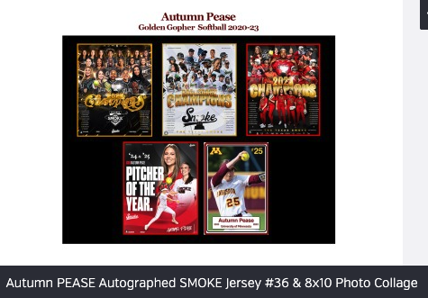 SASEgophers's tweet photo. It's moving----we are getting closer to 106 bids!  Spread the word- bourbon packages, DeMarini bats, autographed M Softball items &amp; merchandise, Taylor Krapf signed ball &amp; Derik LeCaptain signed T-shirt DELIVERED by Taylor! Autumn Pease signed SMOKE jersey! Hotel stays! https://t.co/QOIZuFEk1X