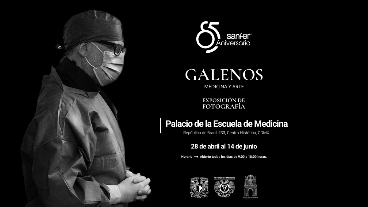 sanfer_mx's tweet photo. En su 85 aniversario, Sanfer presenta la exposición itinerante “Galenos: medicina y arte” en el Palacio de la Escuela de Medicina de la UNAM, abierta del 28 de abril al 14 de junio de 9:00 a 18:00 horas. @palaciomedicina #GalenosSanfer https://t.co/fMBRDbq6aY