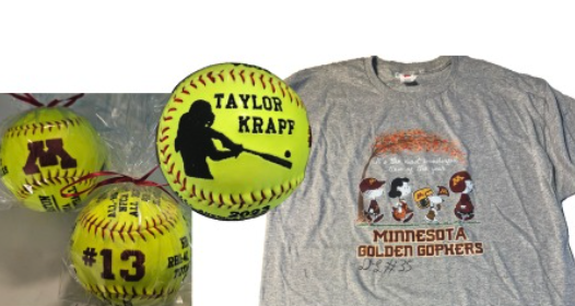 SASEgophers's tweet photo. It's moving----we are getting closer to 106 bids!  Spread the word- bourbon packages, DeMarini bats, autographed M Softball items &amp; merchandise, Taylor Krapf signed ball &amp; Derik LeCaptain signed T-shirt DELIVERED by Taylor! Autumn Pease signed SMOKE jersey! Hotel stays! https://t.co/QOIZuFEk1X