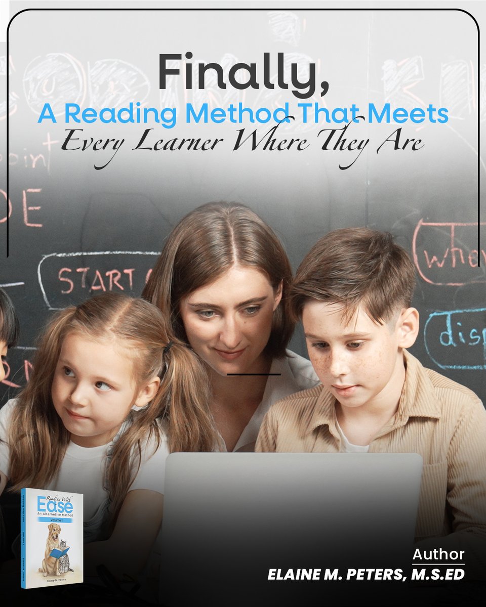 ElainePeters888's tweet image. Every learner is unique. This method adapts to their pace, ensuring steady progress and building real reading confidence from the ground up.
 Start with Volume 1: amazon.com/dp/B0F9HDVCBG/ 

#PersonalizedLearning #ReadingSkills #Phonics #InclusiveLearning