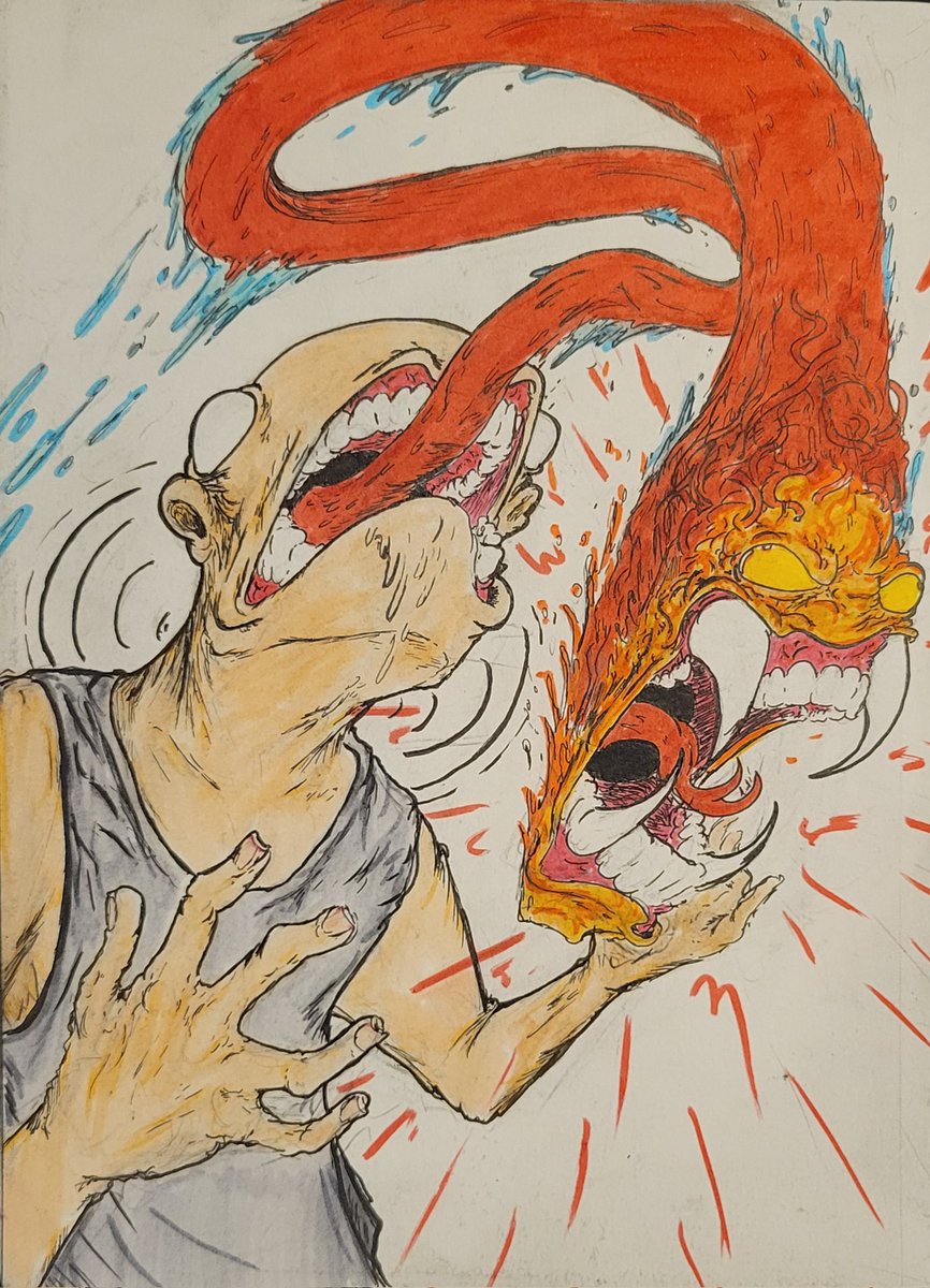 JSJ_Art's tweet photo. Emerging tongue monster 
#art #fyp #artmoots #traditionalart #ink #drawings https://t.co/Ro7YxrFOuI