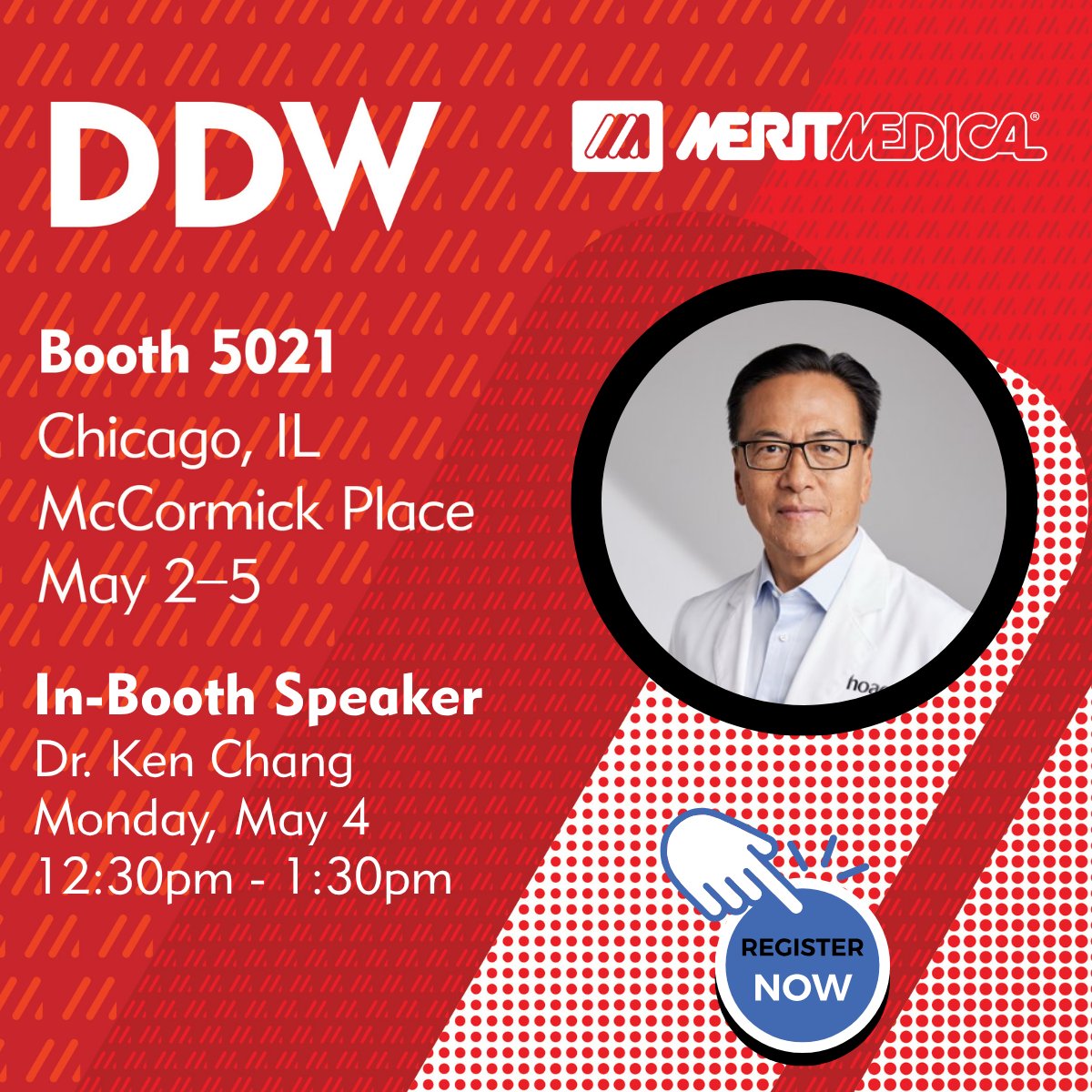 Merit_Endotek's tweet image. Don't miss this! Listen to the latest head-to-head evidence on cTIF vs. LNF at #DDW2026. Join Dr. Ken Chang, a true expert, as he unveils groundbreaking data. 
Monday, May 4th | Booth #5021. Lunch provided, limited seating. 
Register Now: bit.ly/4tSMuzx
#Endoscopy
