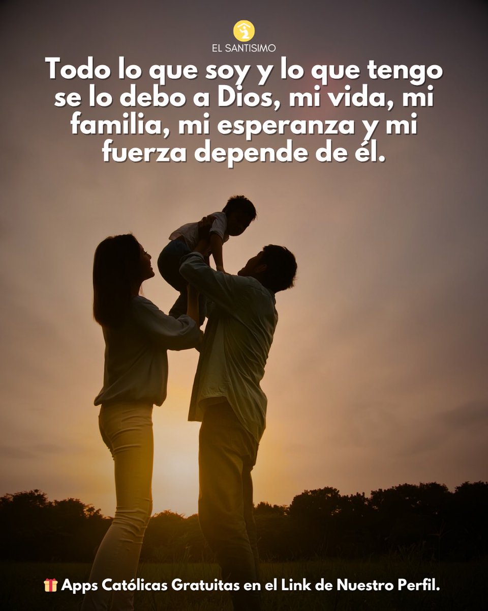 El Santísimo 🔆 Frase del Día: Todo lo que soy y lo que tengo se lo debo a Dios, mi vida, mi familia, mi esperanza y mi fuerza depende de él. Anónimo beacons.page/elsantisimo
