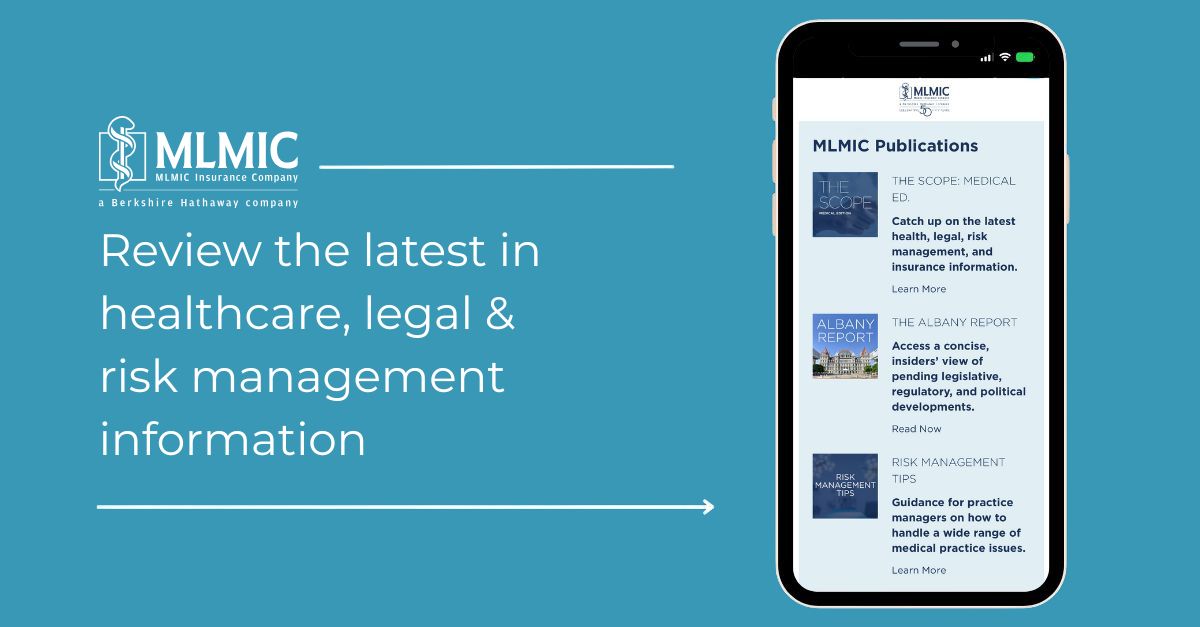 MLMIC's tweet photo. Looking for practical, reliable info on legal, insurance and risk management issues in healthcare? MLMIC's Publications & Resources are your go-to source. From case studies to expert tips, we've got what New York physicians need to stay informed and protected.

https://t.co/FiT0HJ6xDo

#MLMIC
#RiskManagement
#Healthcare