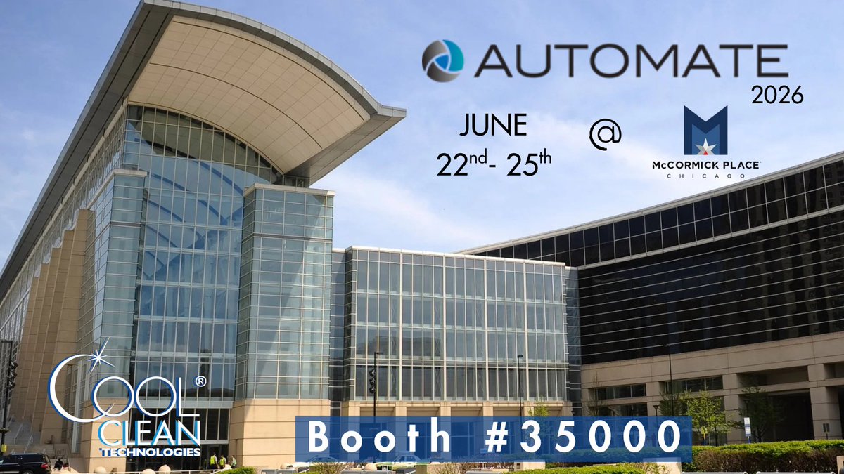 CoolCleanTecLLC's tweet image. Register for free for @AutomateShow
🎟️xpressreg.net/register/AUTO0…
2026 Cool Clean Technologies is exhibiting our CO₂ spray cleaning solutions for automation &amp;amp; smart manufacturing. See you there!
#automation #co2cleaning #tradeshow #automate2026