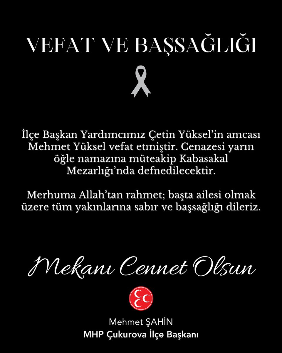 MHP Çukurova İlçe Başkanlığı tweet media