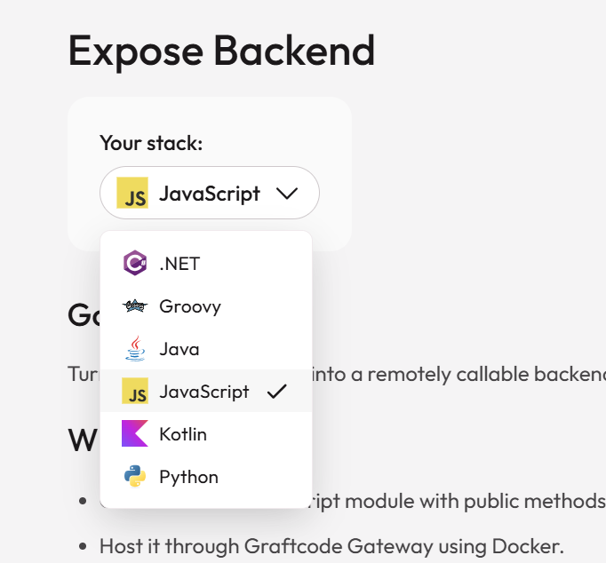 pladynski's tweet photo. OMG 🚨 Graftcode Academy has now concrete samples how to consume any backend from #Angular #React and #Vue with ZERO lines of client code and how to expose any #Kotlin, #Java, #Netcore, #Groovy, #Python, #Node and #JavaScript pure public method as remotely consumable API at NO EFFORT