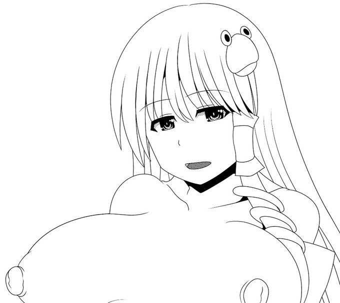 早苗さん線画。 