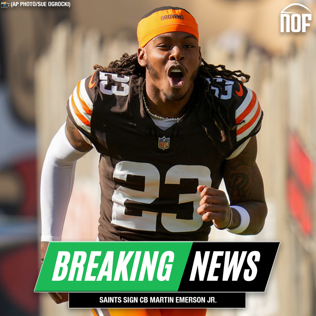 nofnetwork's tweet photo. #Saints are signing CB Martin Emerson Jr.

Emerson was the 68th overall pick of the 2022 #NFLDraft. https://t.co/S8v9EGHv4N