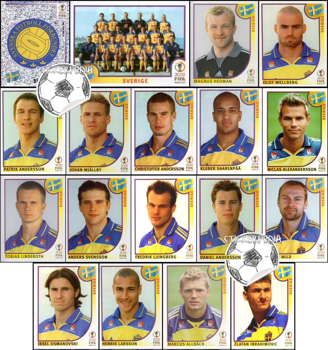 Stickerpedia1's tweet image. Sweden WC 2002 #panini