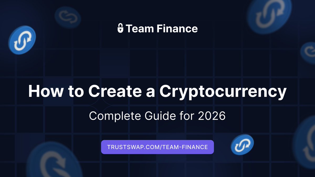 2M+ tokens launched in 2025 🔥 Fewer than 1% survived 6 months 📉

Surviving in 2026 requires more than a contract; it requires trust. Making it credible takes a plan 💯

Check our guide on "How to Create a Cryptocurrency" with <a href="/TeamFinance_/">Team Finance</a> ⬇️