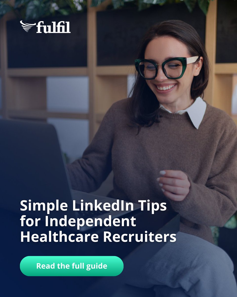 Fulfilstaffing's tweet photo. If you are an #independenthealthcarerecruiter, LinkedIn can be one of the most effective ways to stay connected with physicians and advanced practitioners. Read our blog for simple tips to build your network: https://t.co/HQTTqSEMo3 https://t.co/h39kx8E7nT
