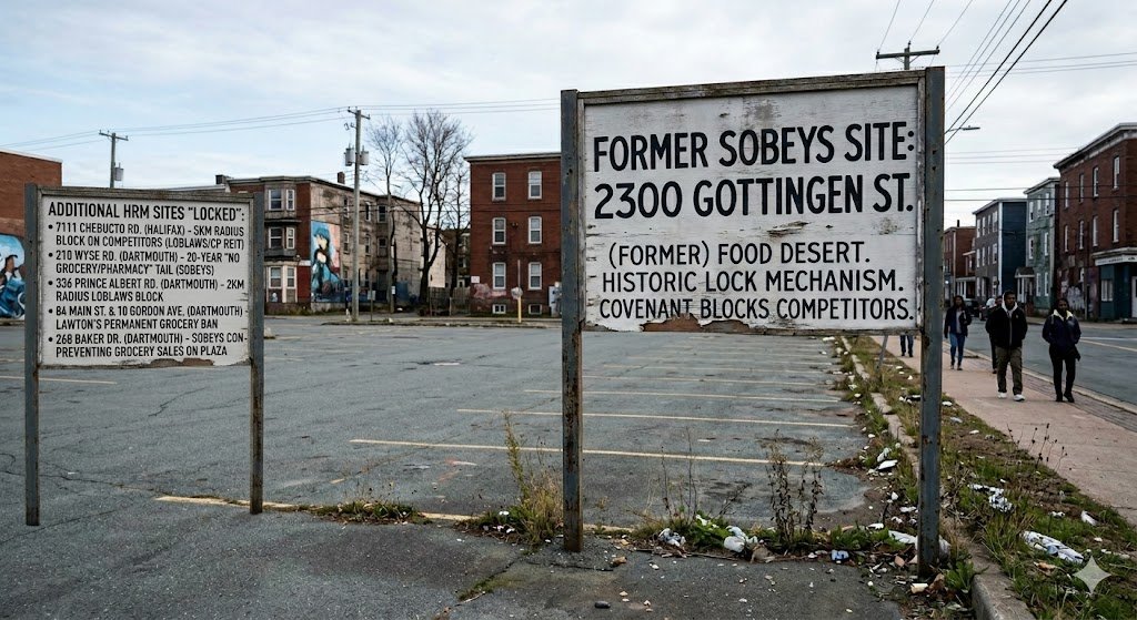 Herring_Cove's tweet image. Nova Scotia continues shielding big corporate landlords. 🔒📉

@TimHoustonNS, why do Sobeys and Loblaws get to control grocery access in North End and Dartmouth? 
Enough with the endless “studies”—it's time to nullify those limiting covenants immediately.

#nspoli #halifax