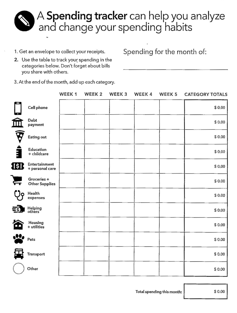 FSB1908's tweet photo. April is Financial Literacy Month! 

Before deciding on changes to your spending, it's a good idea to understand how you use your money now. Use this spending tracker to keep track of what you earn and everything you spend money on for a month!🖊️💵

Member FDIC. https://t.co/8i8RsDYKsh