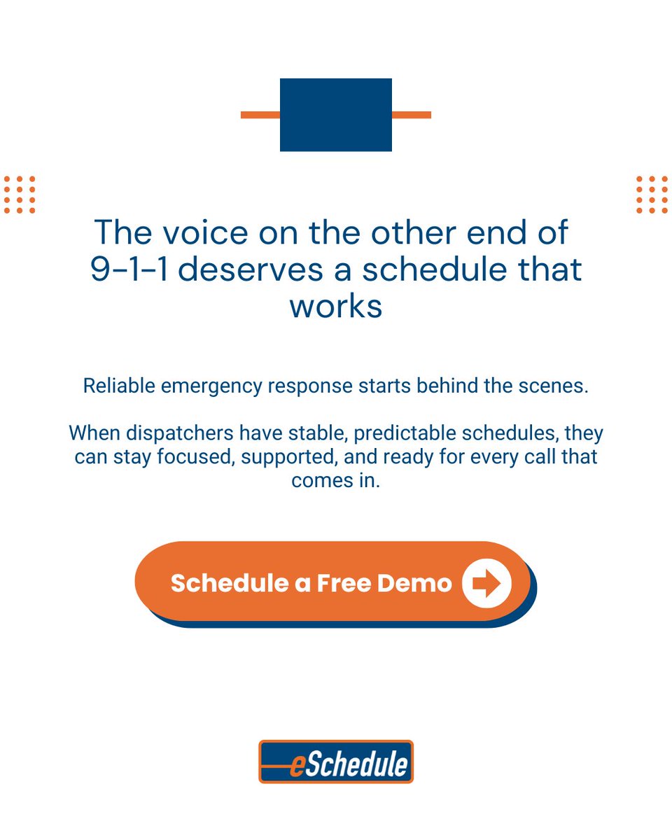 Dispatch never stops—and neither does burnout driven by OT and scheduling chaos. Stable scheduling isn’t a perk, it’s retention. 

→ goeschedule.com

#eSchedule #Dispatch #PublicSafety #DispatchLife  #FirstResponders #WorkforceManagement #ShiftScheduling