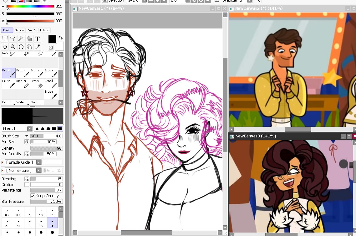 sam y ren  wip, Creo que es obvia la imagen de referencia jajsja confió en mi lineart, en mi coloreado no  :^)