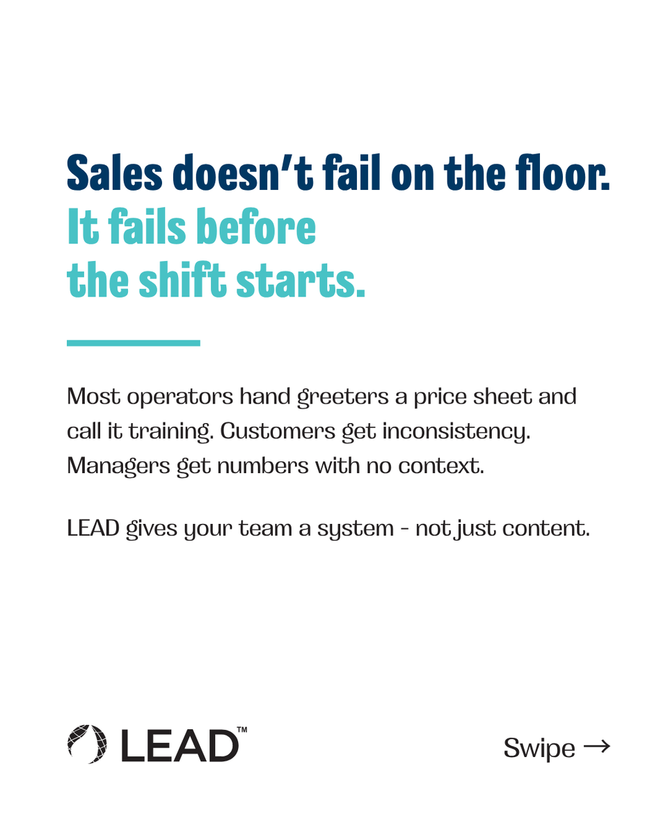CarWashOrg's tweet photo. Your greeter isn't bad at sales. They just never learned how to sell.

21 new courses in LEAD — frontline paystation confidence + manager coaching that actually changes behavior.

Customizable for your packages and pricing. Ready to deploy today.

👉 https://t.co/tzuyNePlH1 https://t.co/pzXqtjmtQb