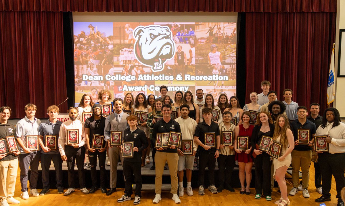 DeanAthletics's tweet photo. A Night to Remember for #BulldogNation 🏆

Last evening, we celebrated our student-athletes at the 2026 Dean College Athletics &amp; Recreation Award Ceremony. Members from all 16 athletic programs were honored, and we announced this year’s major award winners! https://t.co/PCp3jQ2d7B