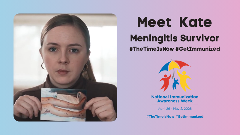 ImmunizedotCa's tweet image. Kate miraculously beat the odds and survived after contracting meningitis at 16. Today, she advocates for the importance of preventing this life-threatening infection. youtube.com/watch?v=FLB7cw… #TheTimeIsNow #VaccinesWork #VaccinesSaveLives #GetImmunized #meningitis #NIAW2026