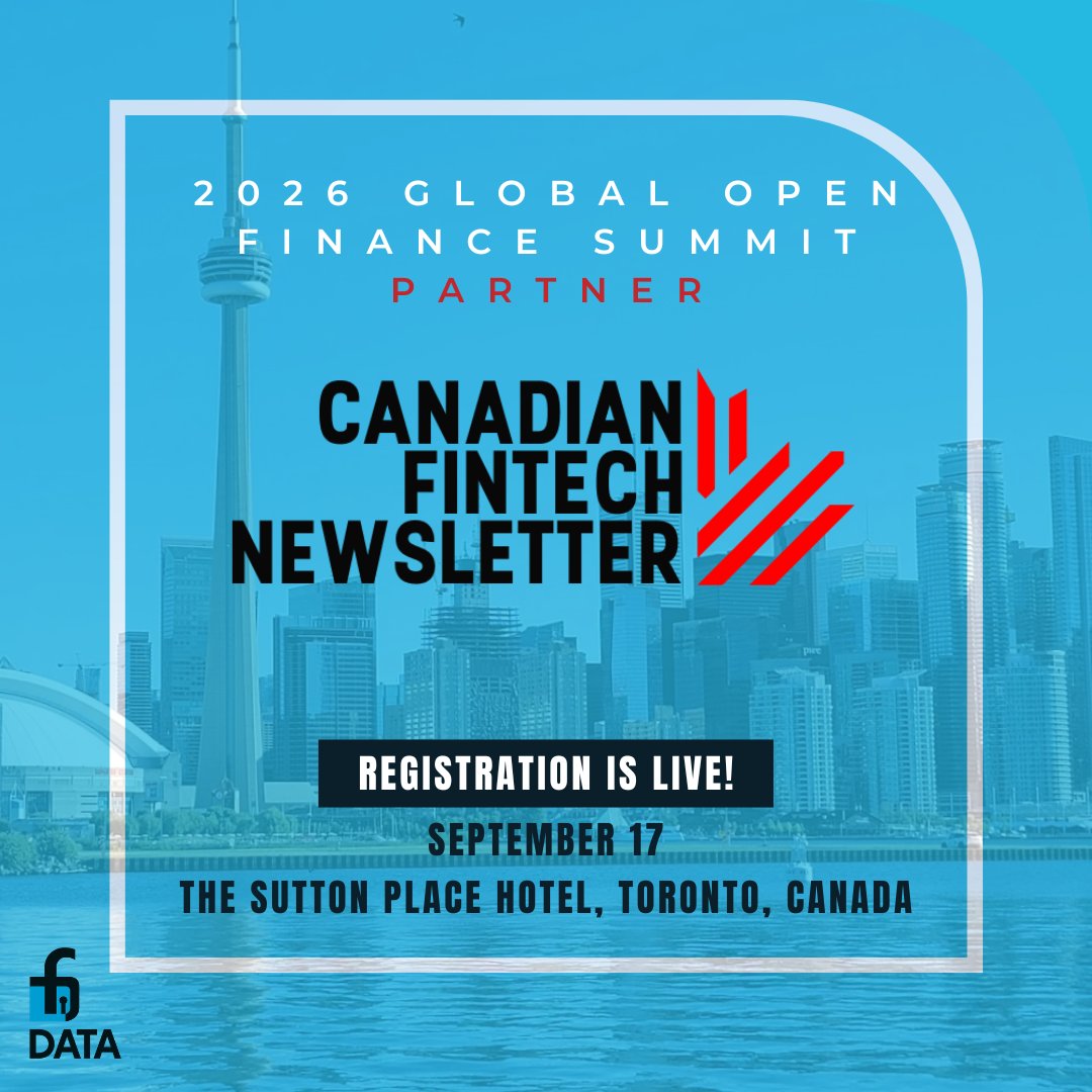 FDATAnorth's tweet image. We’re excited to welcome Canadian Fintech Newsletter as a partner for the FDATA 2026 Global Open Finance Summit 🇨🇦

📅 Sept 17
📍 Toronto
Registration is live. Join us.

#OpenFinance #Fintech #OpenBanking