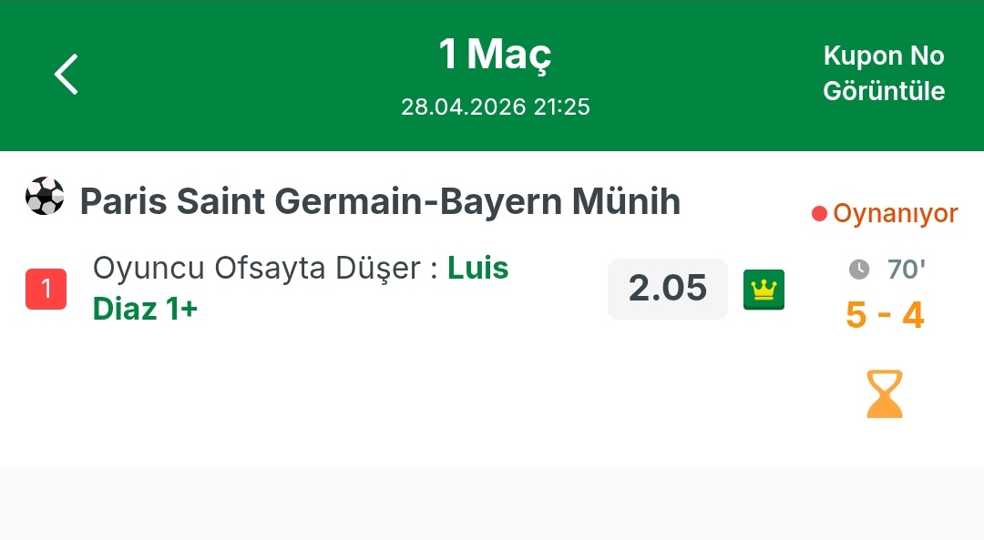 Kardeşi de tamam 💪

Psg - Bayern Münih maçı para dağıtıyor.

#iddaa #UCL