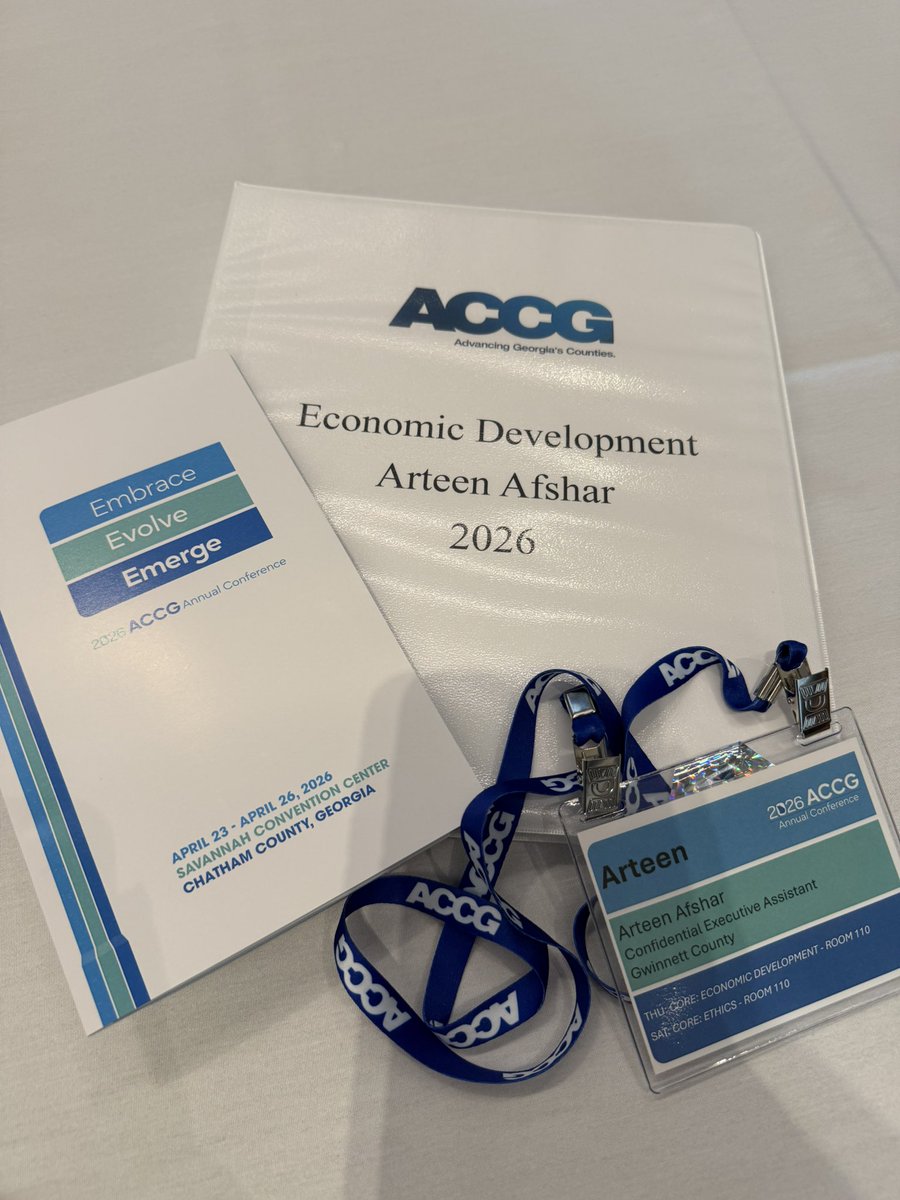 ArteenAfshar's tweet image. Thank you to @GACounty for a successful and engaging 2026 Annual Conference. We had a blast! Looking forward to seeing everyone in Peachtree City in two weeks. 🥳 #gapol