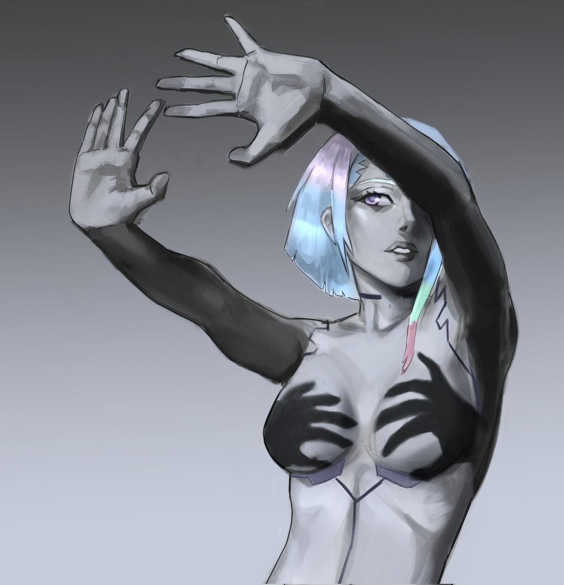 LUIX_CLIP's tweet image. Lucy shadow trend 
#Cyberpunk #ルーシー #CyberpunkEdgerunners #Lucy #Edgerunners