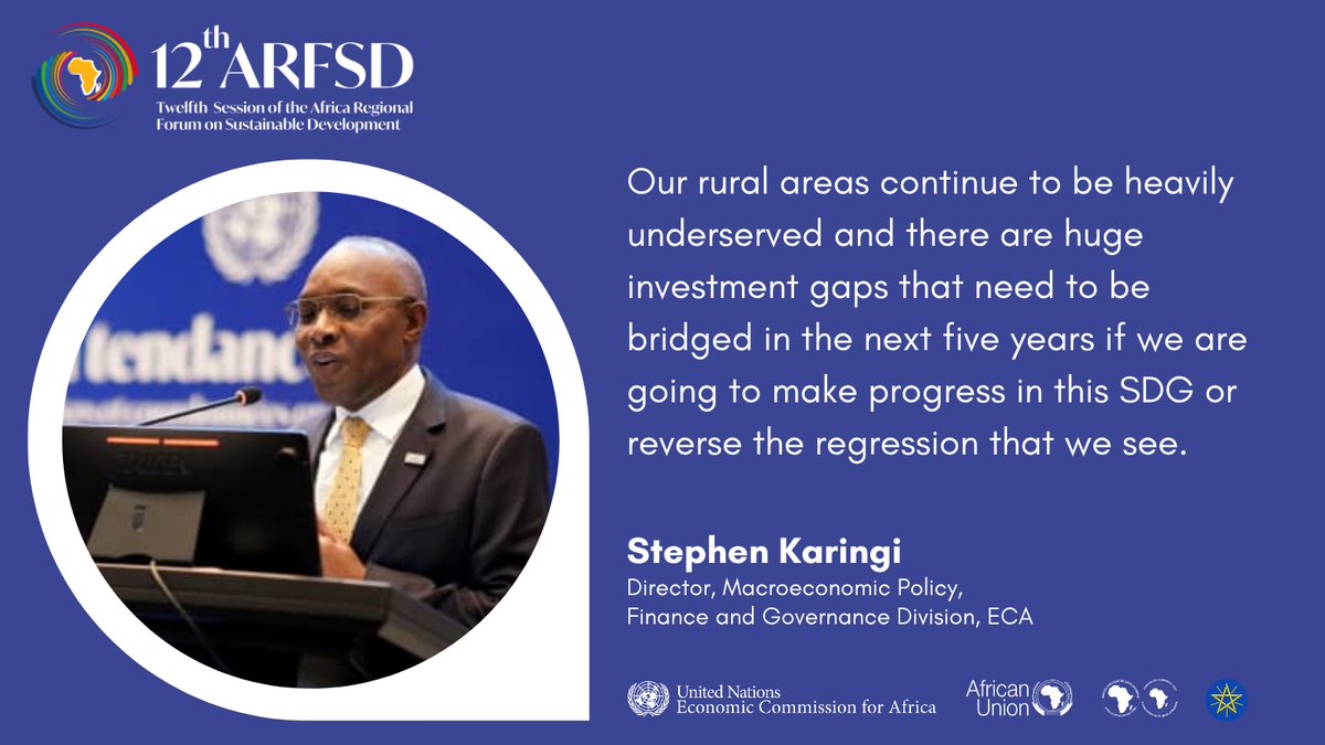 ECA_OFFICIAL's tweet image. At #ARFSD12, the 2026 edition of the Africa Sustainable Development Report was presented by ECA’s Stephen Karingi, highlighting the need for transformative &amp;amp; coordinated actions to accelerate integrated implementation of the #SDGs &amp;amp; Agenda 2063.