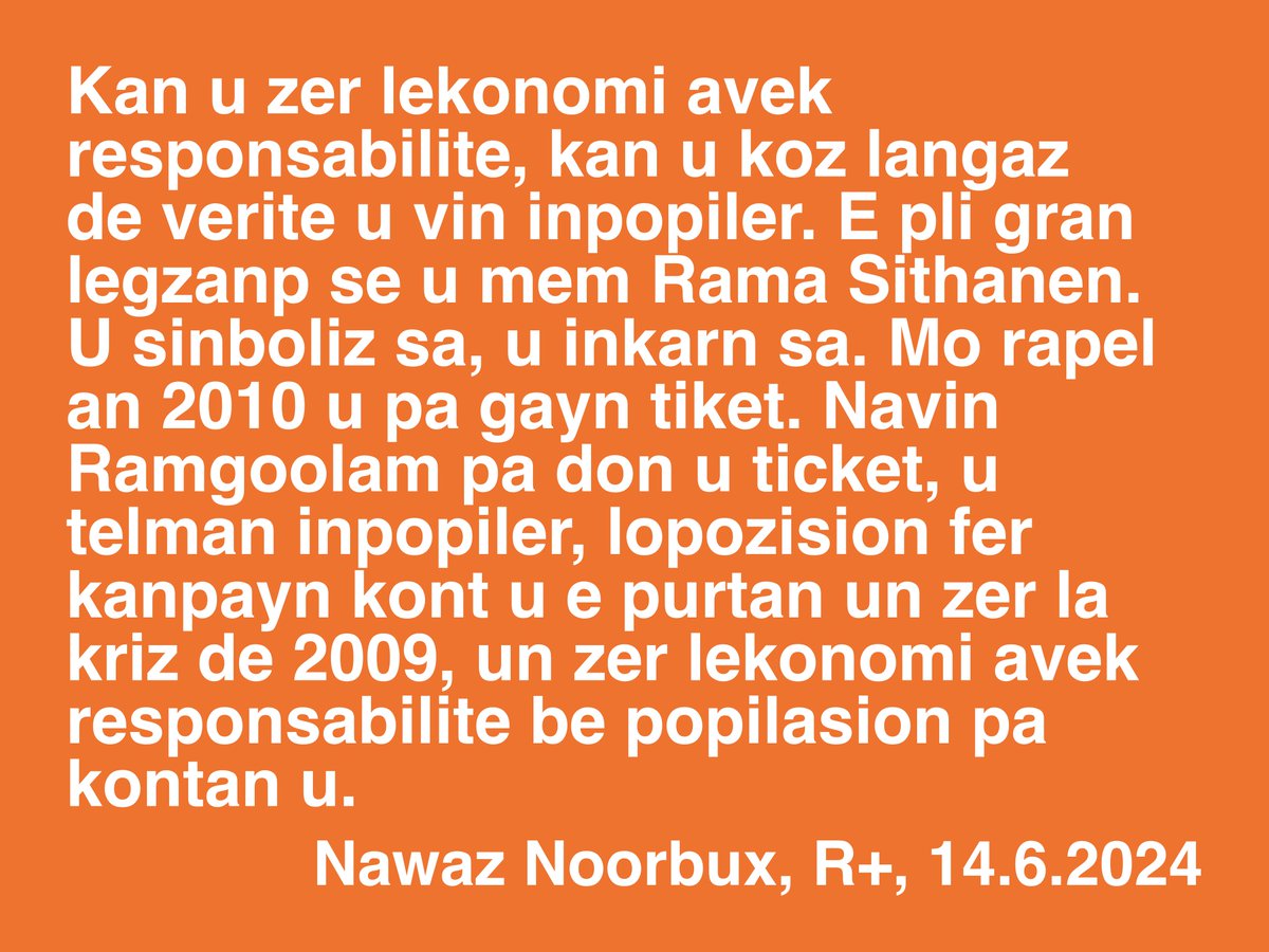 Kozelidir's tweet image. En dan ban rezon kifer Moris dan otan problem se parski ena zurnalis rod kuyon lepep. #factcheck #Mauritius facebook.com/share/p/18kPCa…